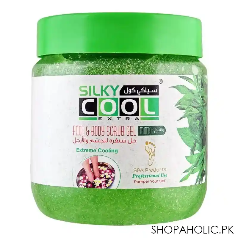 silky cool extra foot & body scrub gel, mintol, 500ml main image