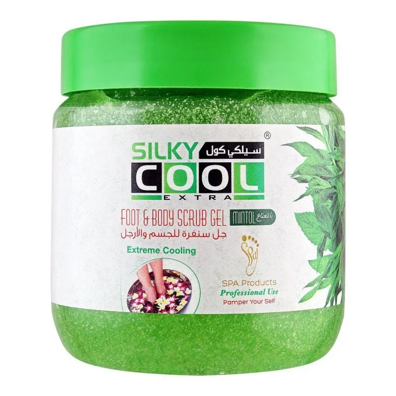 silky cool extra foot & body scrub gel, mintol, 500ml main image