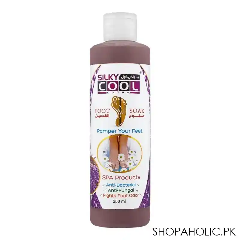 silky cool extra lavender foot soak, 250ml main image