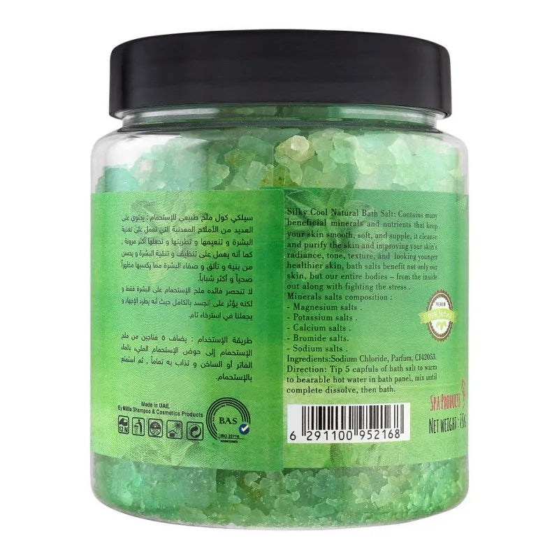 silky cool extra mineral bath salts, freshy minta, 750g image2