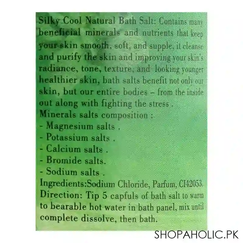 silky cool extra mineral bath salts, freshy minta, 750g image3