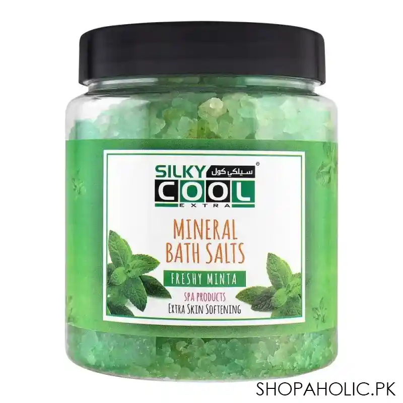 silky cool extra mineral bath salts, freshy minta, 750g main image