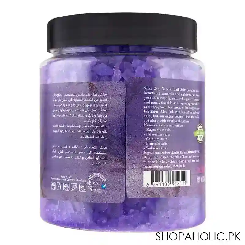 silky cool extra mineral bath salts, relaxy lavenda, 750g image2