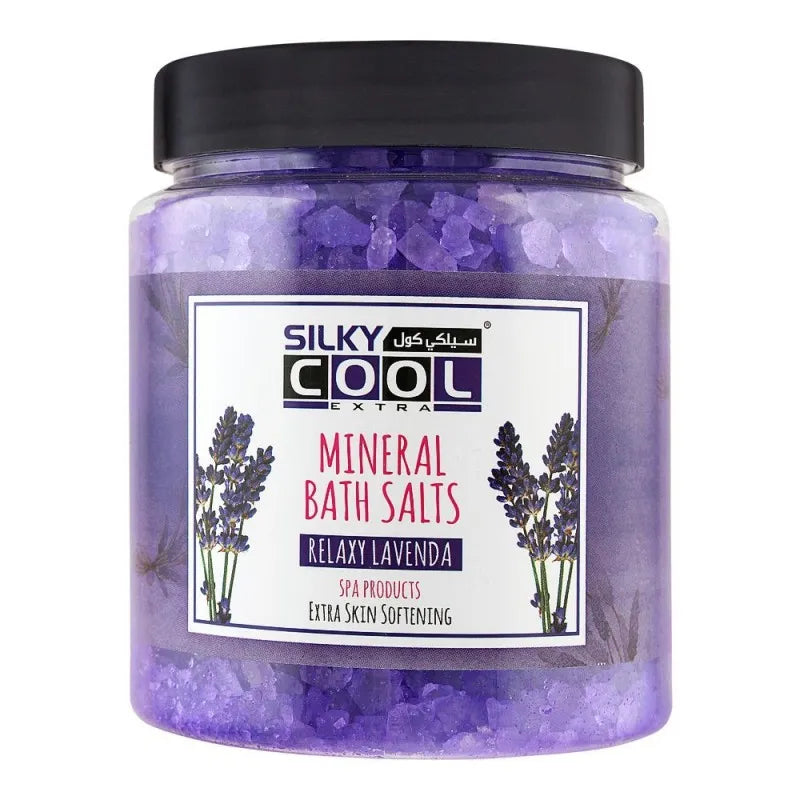 silky cool extra mineral bath salts, relaxy lavenda, 750g main image