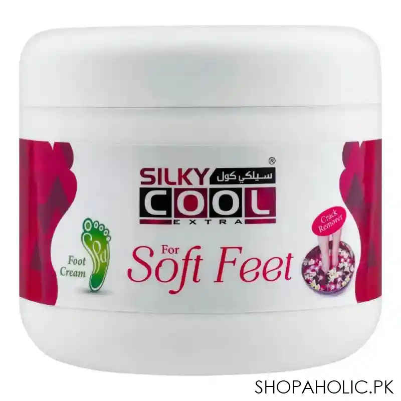 silky cool extra soft feel foot cream, crack remover, 250ml main image