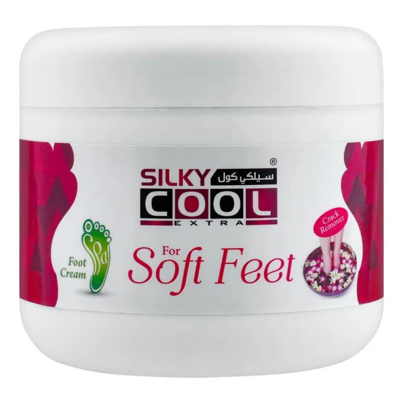 silky cool extra soft feel foot cream, crack remover, 250ml main image