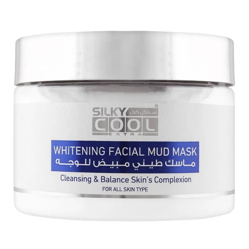 silky cool extra whitening facial mud mask, all skin types, 350ml main image