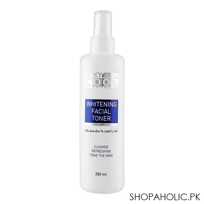 silky cool extra whitening facial toner, 250ml main image