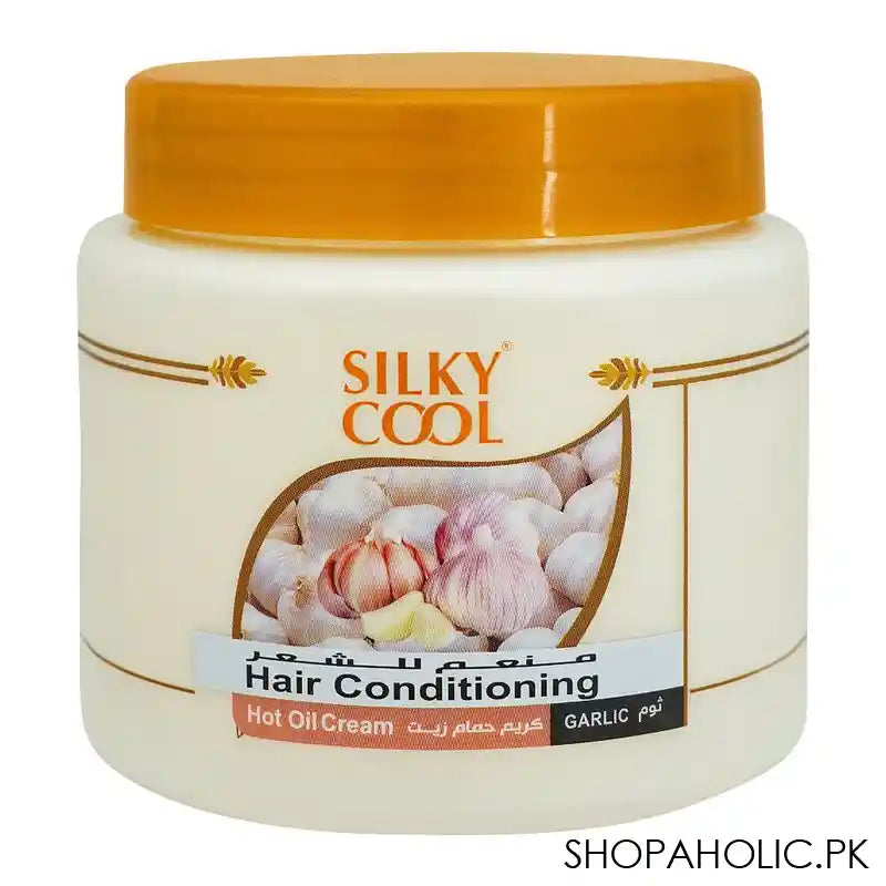 Silky Cool Garlic Hot Oil Cream Hair Conditioning, 500ml - Main Image