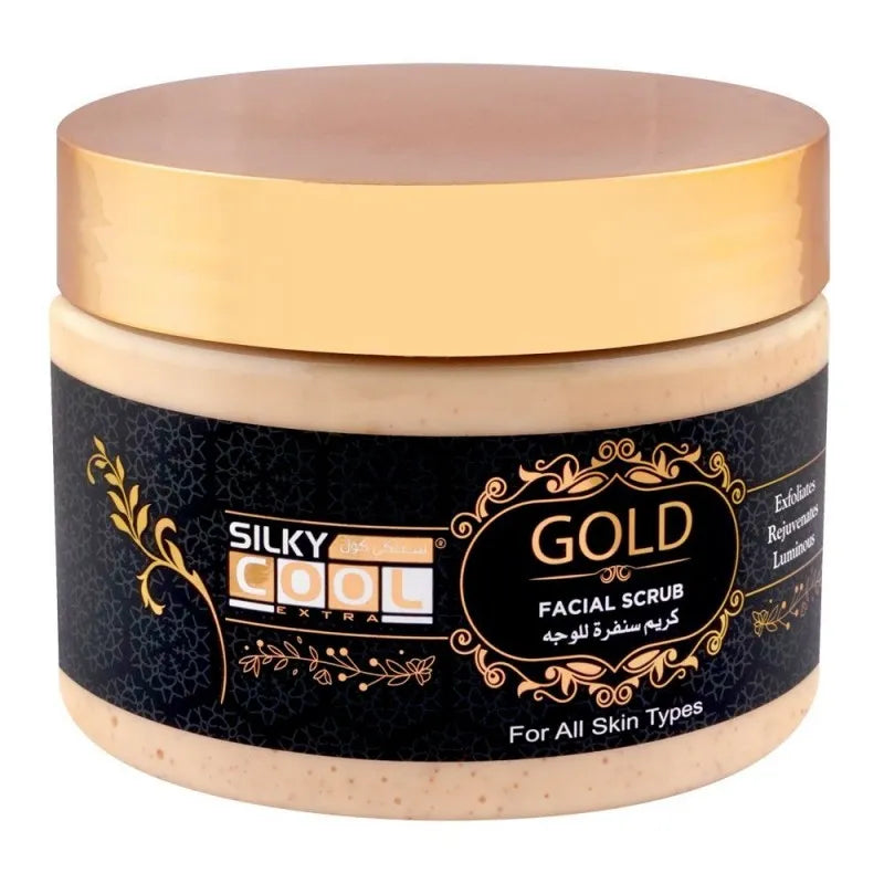 silky cool gold facial scrub, all skin types, 350ml main image