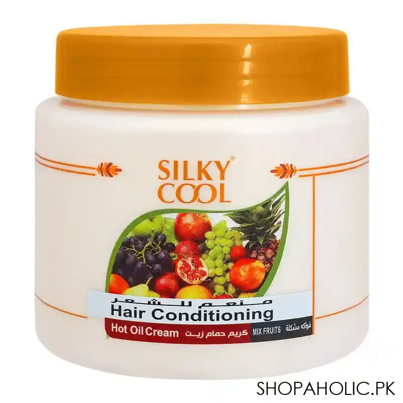 Silky Cool Mix Fruits Hot Oil Cream Hair Conditioning, 500ml - Main Image