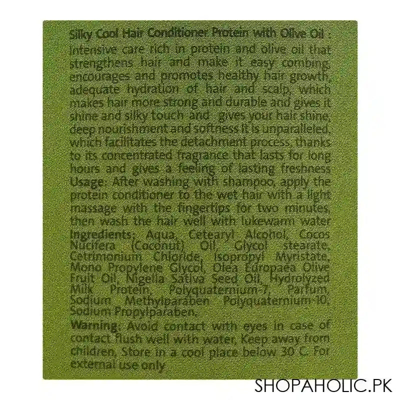 Silky Cool Olive Oil Anti Hair Loss Protein Conditioner, 250ml - Image 2