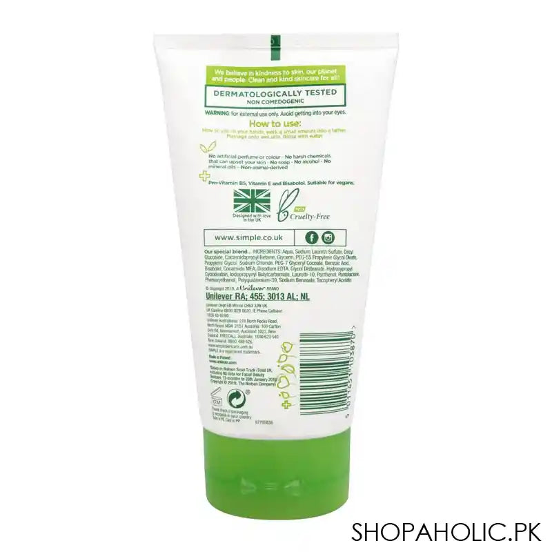 Simple Kind Of Skin Moisturising Facial Wash, For Sensitive Skin, 150ml - Image 2