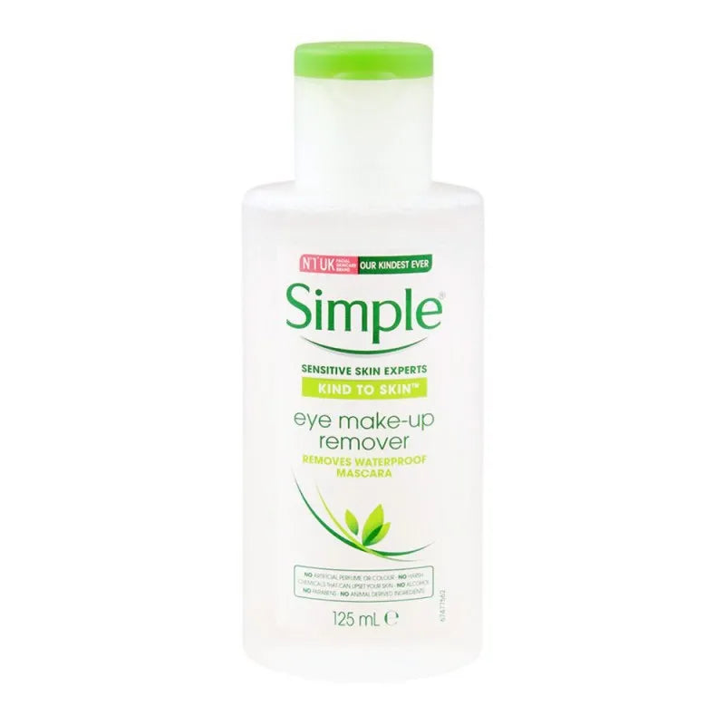 simple kind to skin eye makeup remover, alcohol + paraben free, 125ml main image