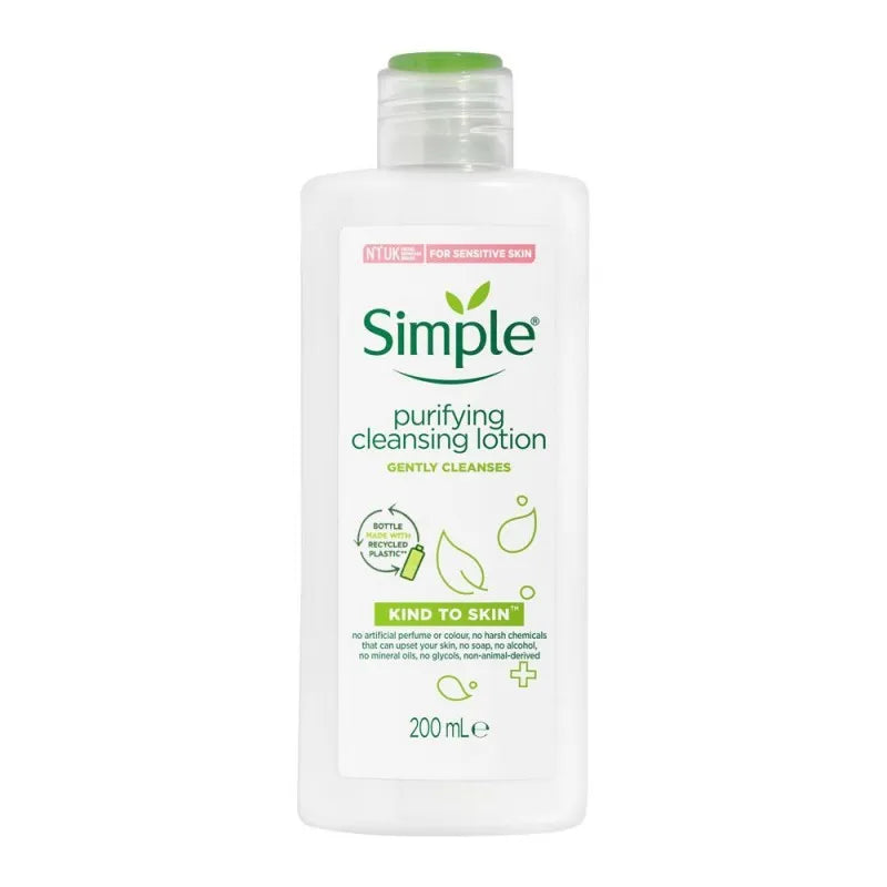 simple kind to skin purifying cleansing lotion, 200ml main image