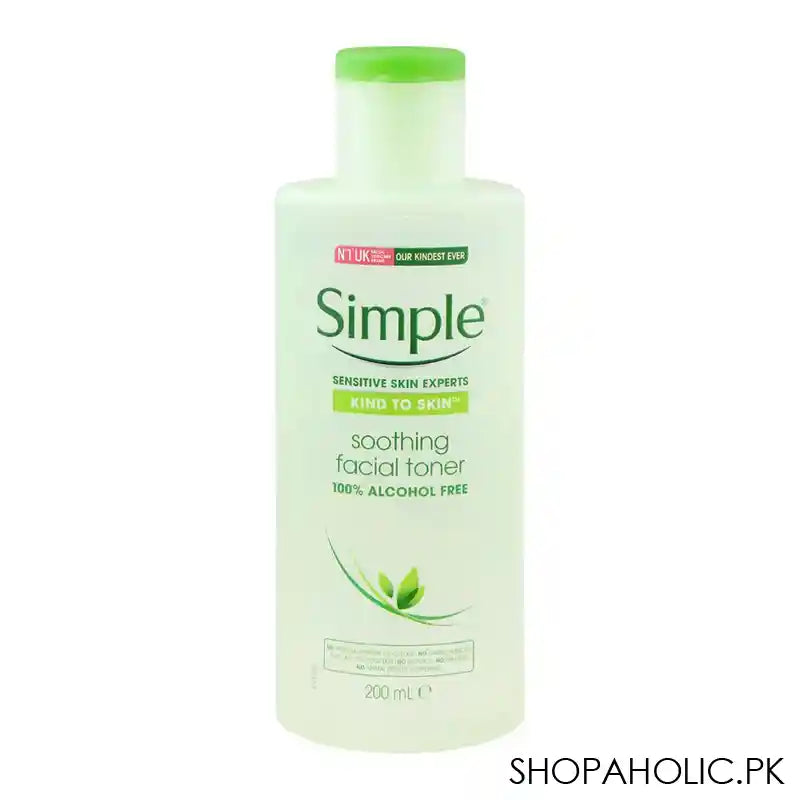 Simple Kind To Skin Soothing Facial Toner, Alcohol + Paraben Free, 200ml - Main Image