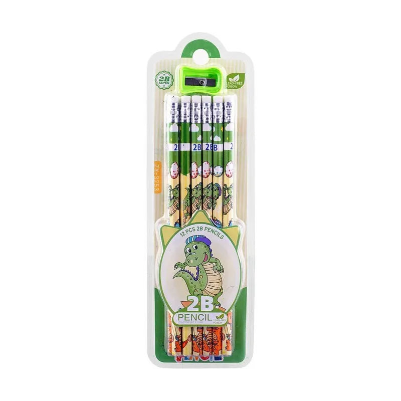 sj 2b pencil, green, 12 pack, zy 3253 main image