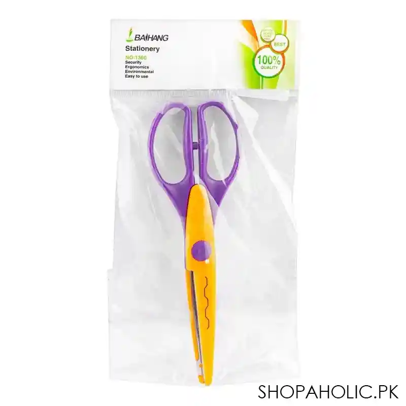 sj craft scissor, 5 inch, orange, 1360 image2