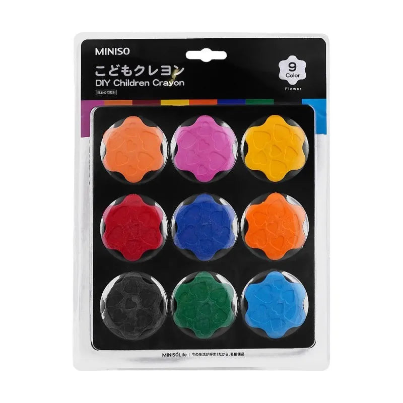 sj diy children crayon, black, 9 pack, c 01 main image