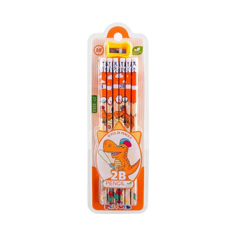 sj mermaid pencil 2b, orange, zy 3253 main image