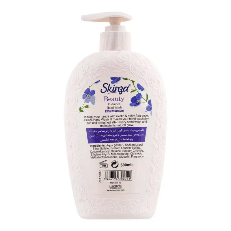 skinza beauty antibacterial perfumed hand wash, 500ml image2