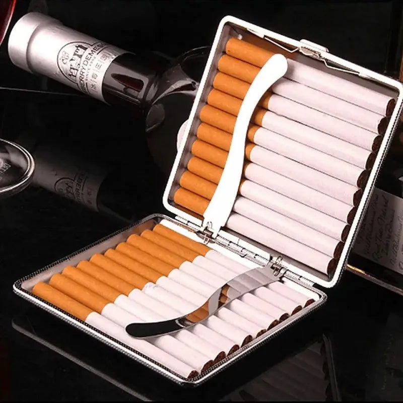 slim leather cigarette case image2