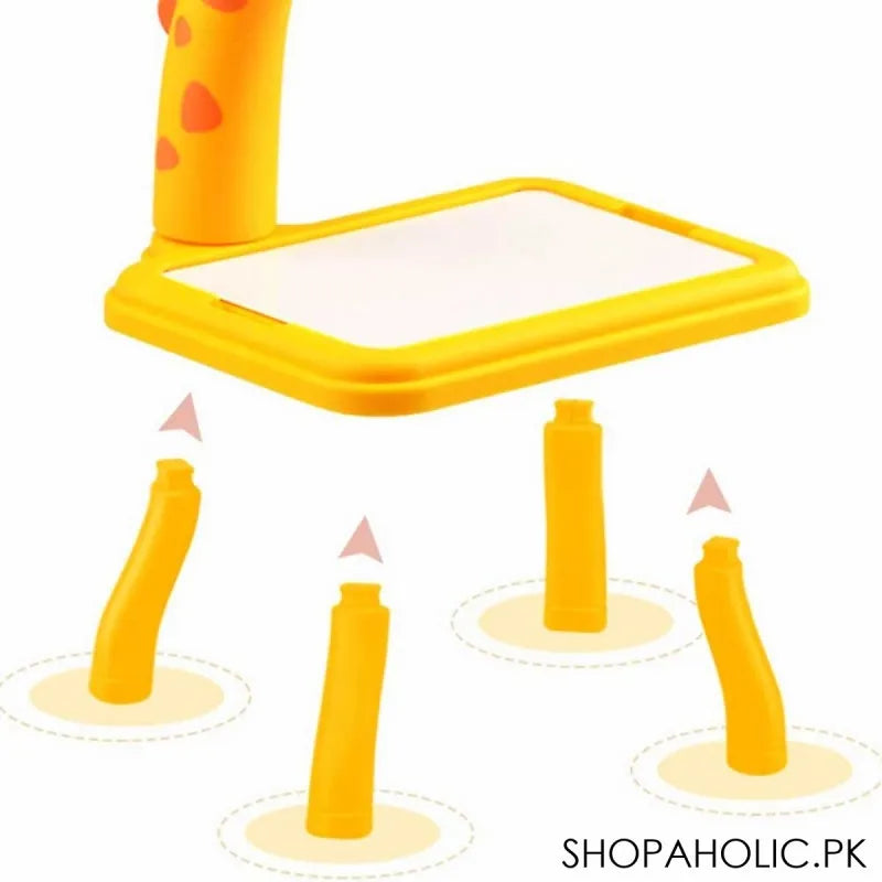 smart giraffe style projector desk with light and music learning painting drawing toy image4