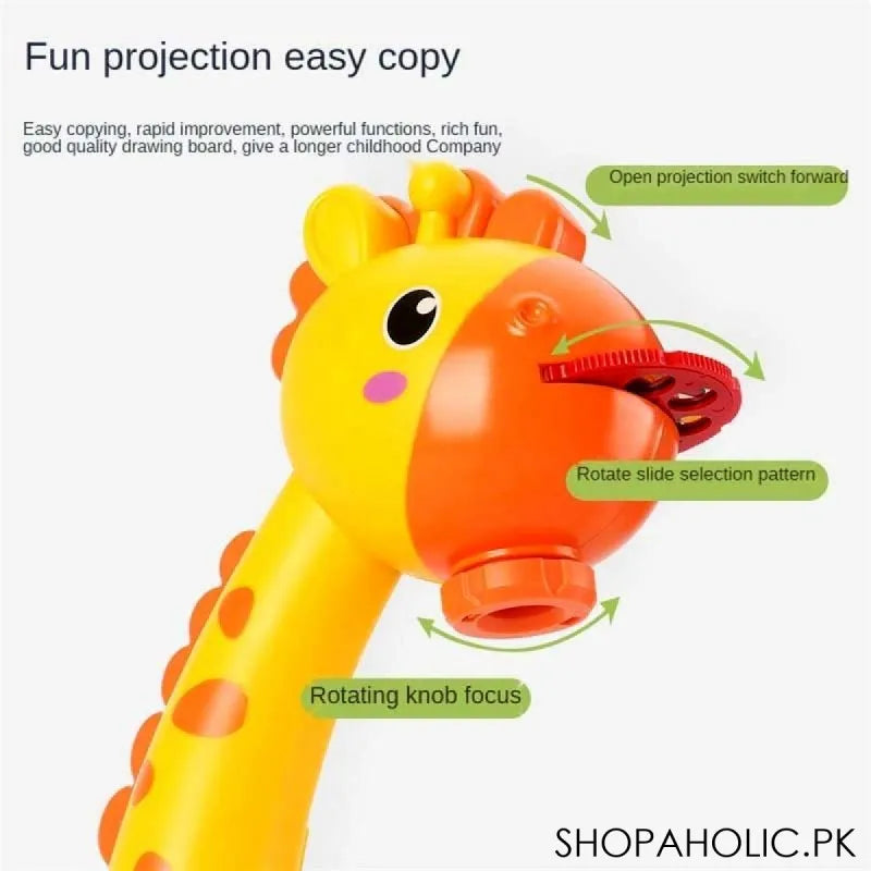 smart giraffe style projector desk with light and music learning painting drawing toy image7