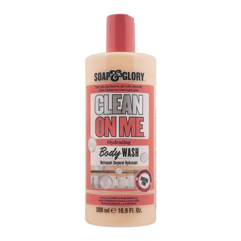 soap & glory clean on me hydrating body wash, 500ml main image