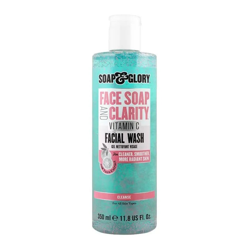 soap & glory face soap & clarity vitamin c facial wash, all skin types, 350ml main image