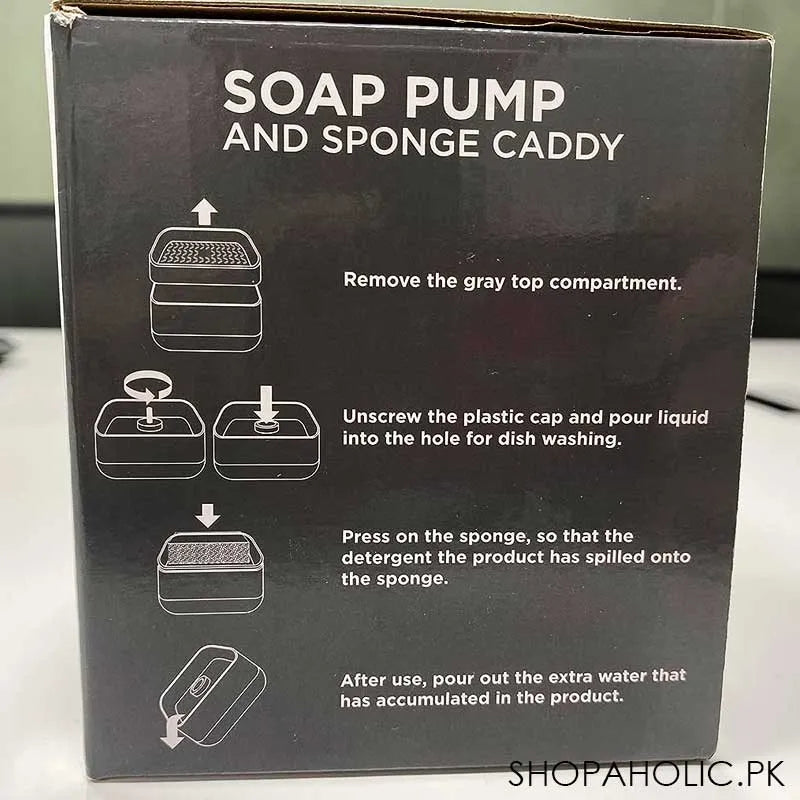 soap pump dispenser with sponge holder caddy image10