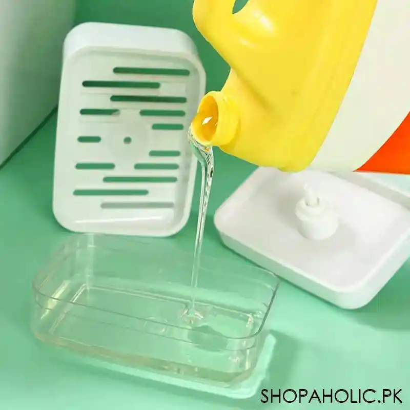 soap pump dispenser with sponge holder caddy image4