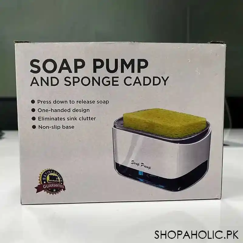 soap pump dispenser with sponge holder caddy image8