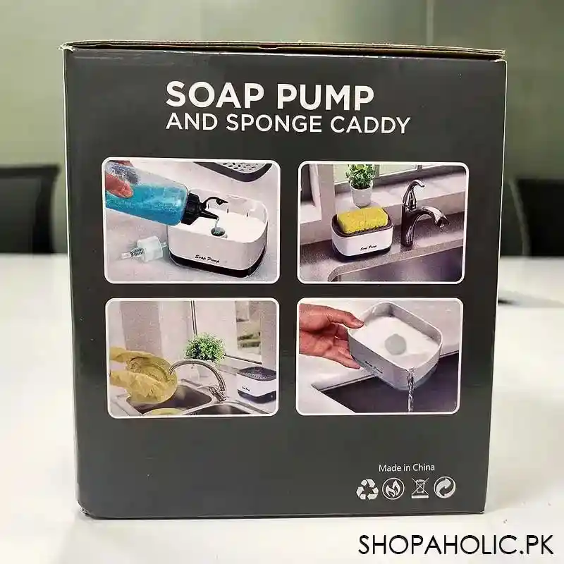 soap pump dispenser with sponge holder caddy image9