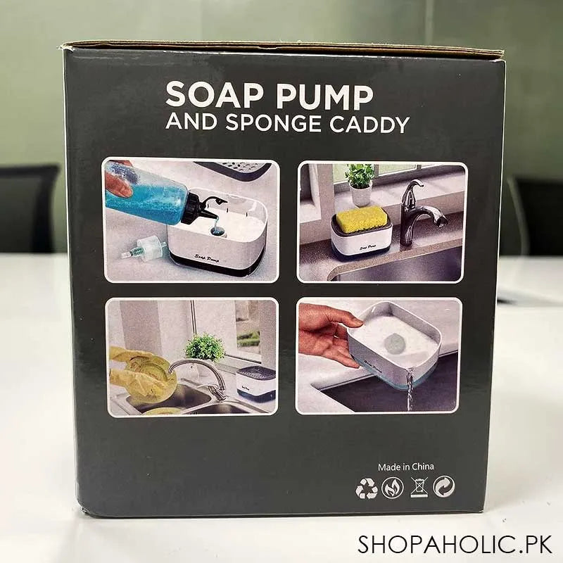 soap pump dispenser with sponge holder caddy image9