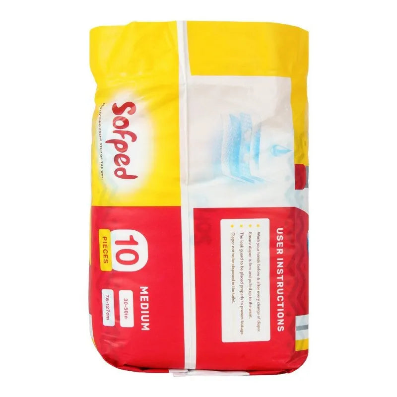 sofped adults diapers, 76 127cm, medium, 10 pack image3