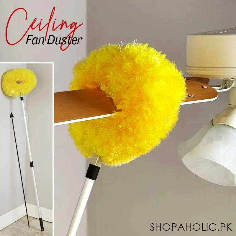 soft microfiber hollow design ceiling fan duster main image