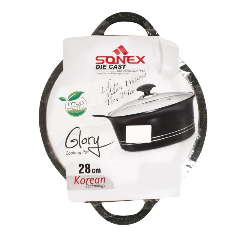 sonex soft touch knob glory pot 28cm, black and brown, 53124 image2