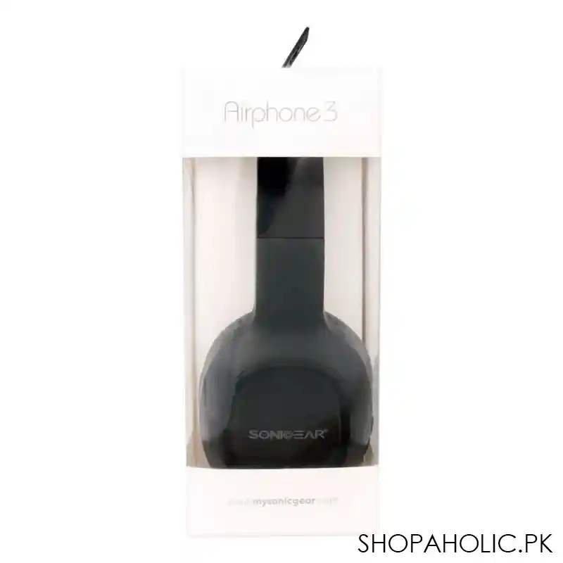 sonicear airphone 3 on ear bluetooth headphones, black image4