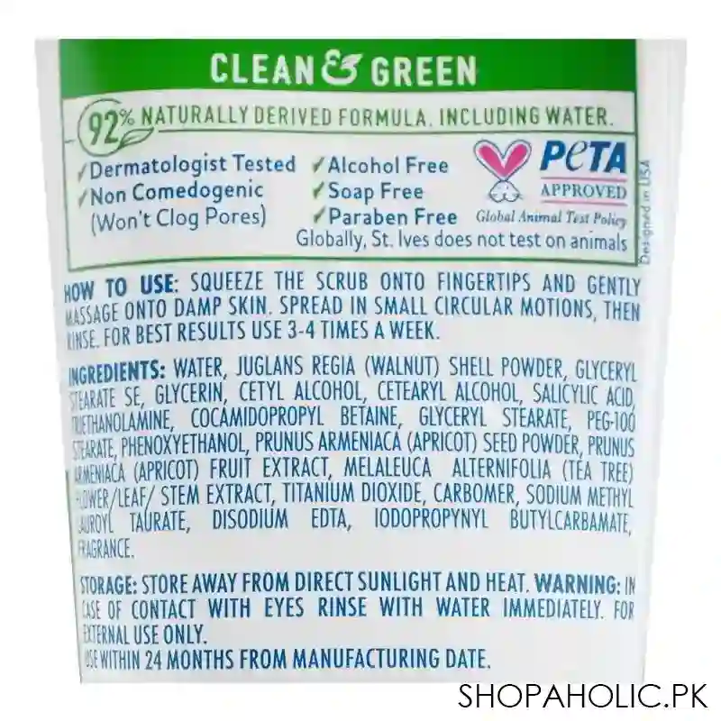 st. ives acne clear tea tree & walnut face scrub, 150g image3