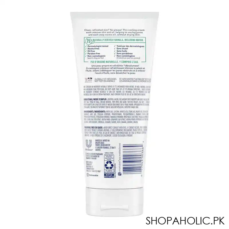 St.Ives Deep Cleanse Mint & Tea Tree Cream Face Wash Image 3