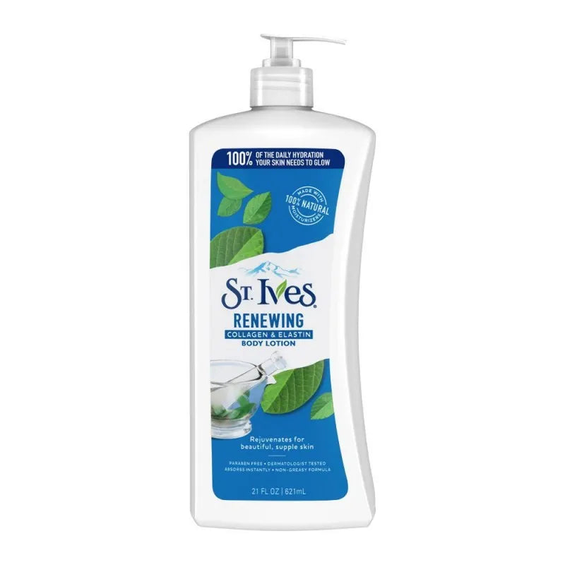 st. ives renewing collagen & elastin body lotion, paraben free,621ml main image