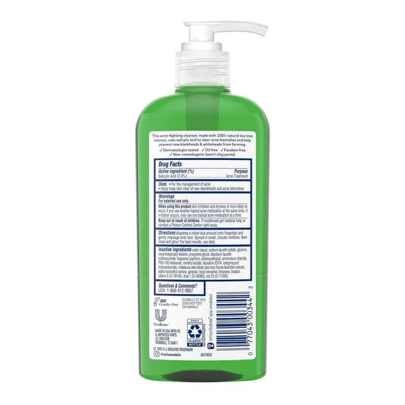 st. ives tea tree acne control daily cleanser, 236ml image2