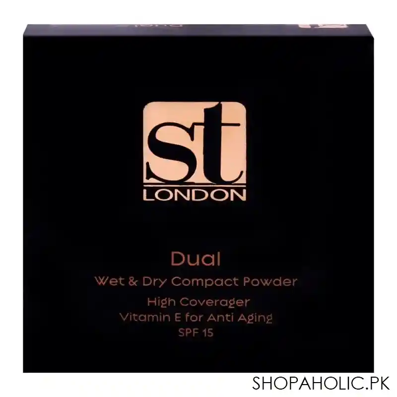 st london dual wet & dry compact powder, be 2, high coverage, spf 15, with vitamin e image4