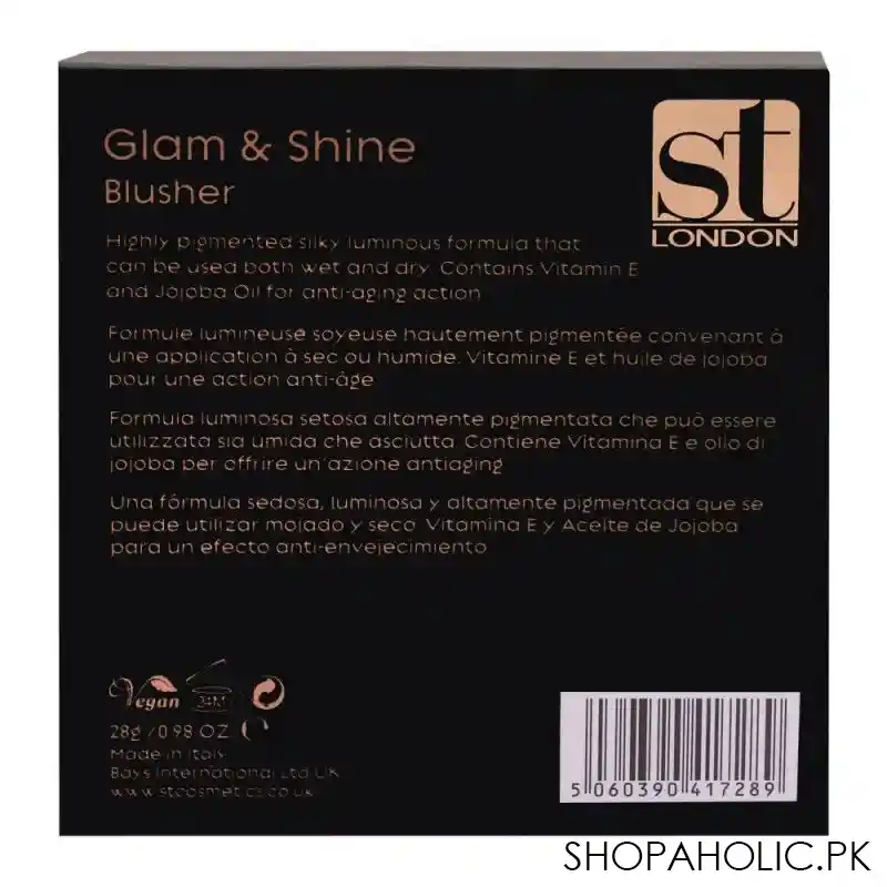 st london glam & shine blusher, cherry image5