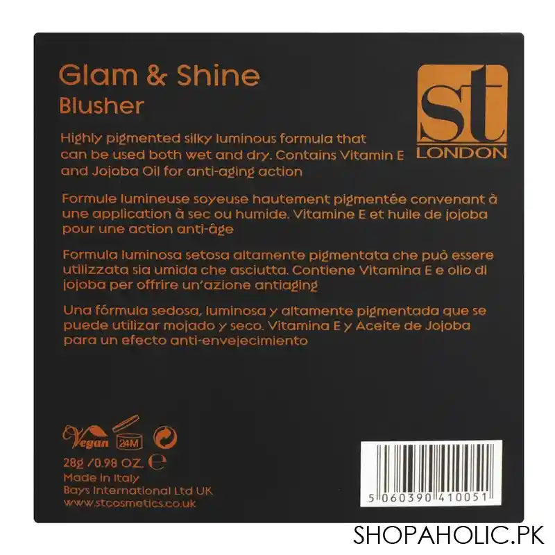 ST London Glam & Shine Blusher, Pink Candy, 28g - Image 4