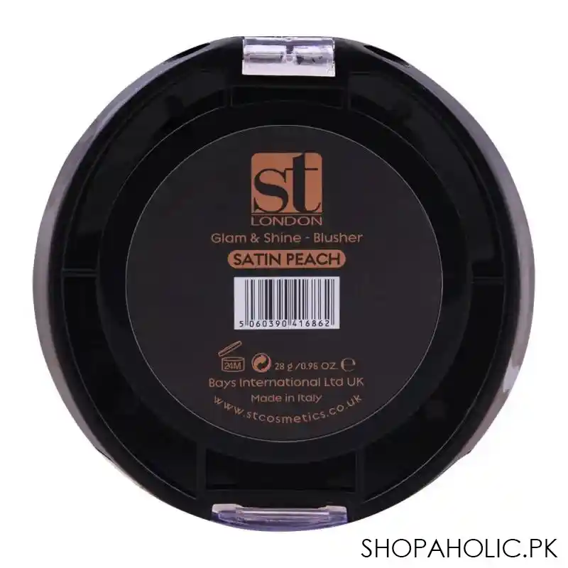 st london glam & shine blusher, satin peach image3