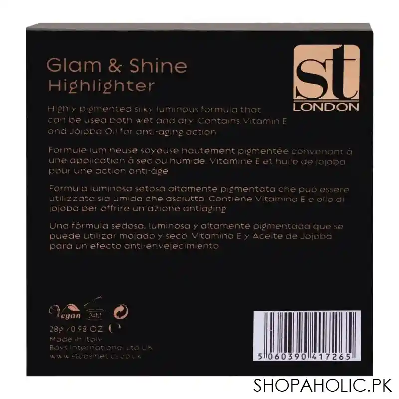 st london glam & shine highlighter, blossom image5