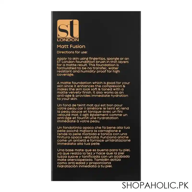 st london matt fusion 24h long lasting sweat resistant foundation, spf 20, ivory nude image2