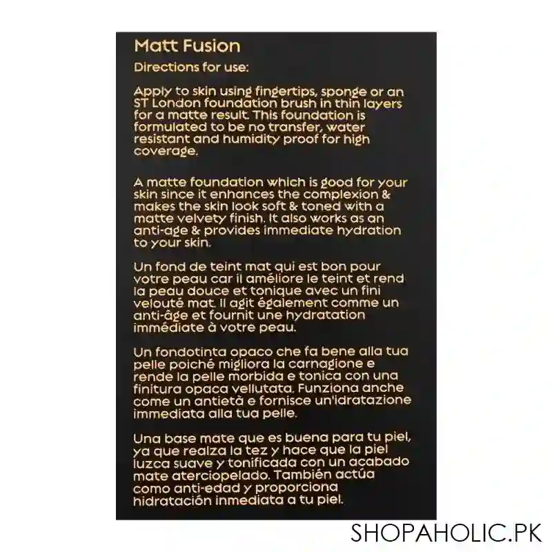 st london matt fusion 24h long lasting sweat resistant foundation, spf 20, pink bright image4